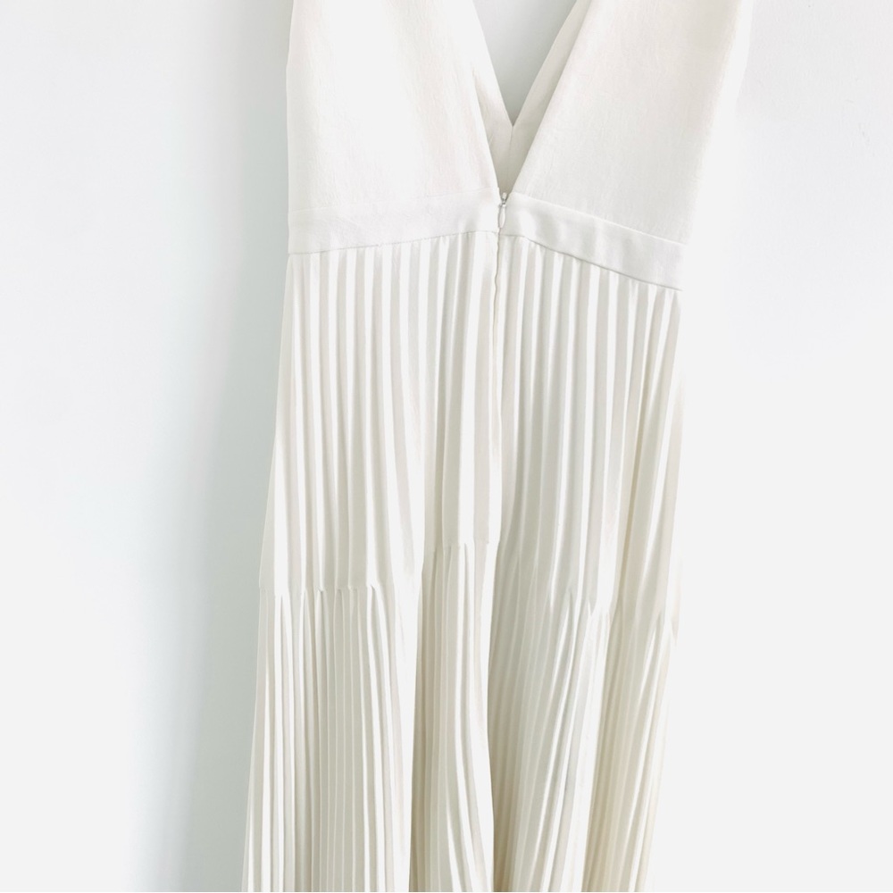 New Dion Lee Pleated Trapeze Dress In Ivory White Size 6 - Picture 14 of 16